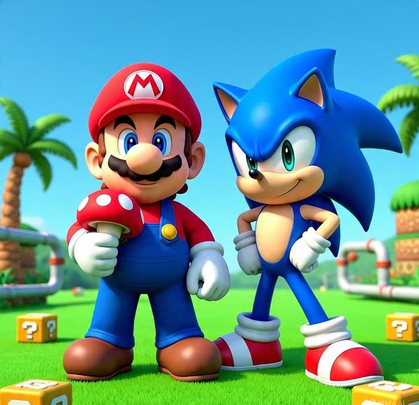 Super Mario and Sonic