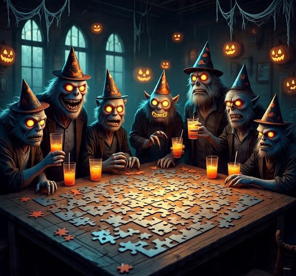 Halloween Monster Party Jigsaw